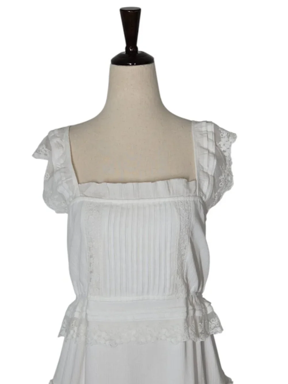 Altar'd State Daphne White Tiered Lace Mini Dress Size M NWOT - Picture 3 of 8